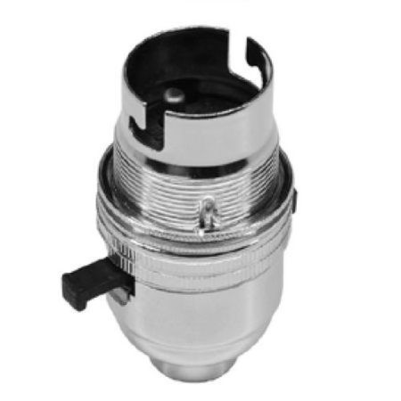 1/2" BC Switched Polished Chrome Lampholder