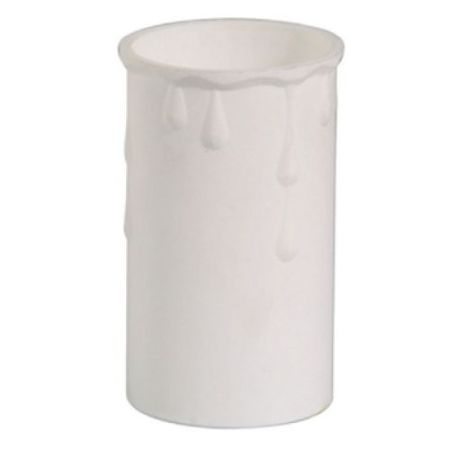 White Plastic Candle Drip 37x70mm
