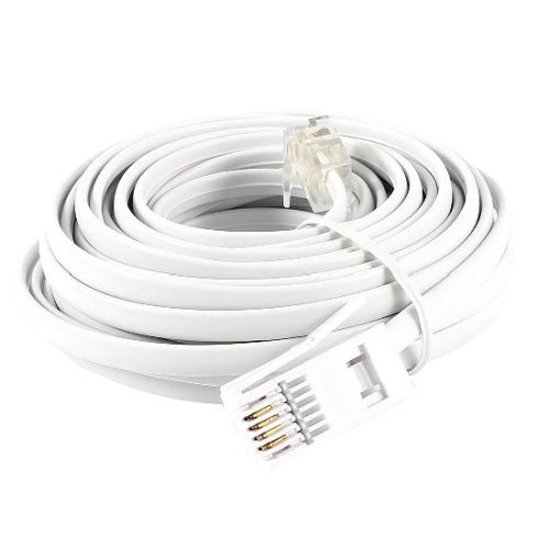 Phone Line Cord 6m White