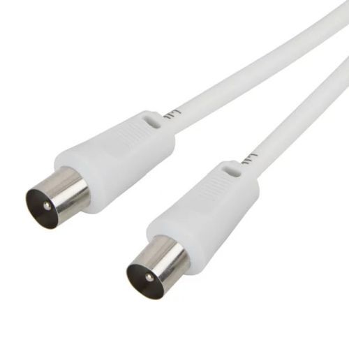 Plug-Plug Co-Ax Lead 2m White