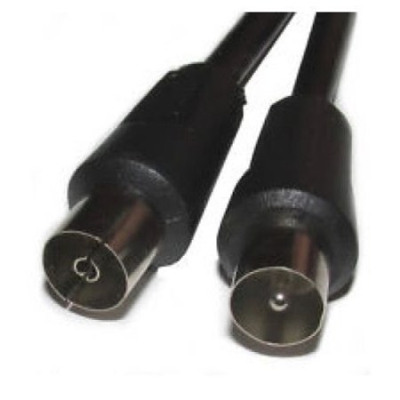 Plug-Socket Co-Ax Lead 2m Black