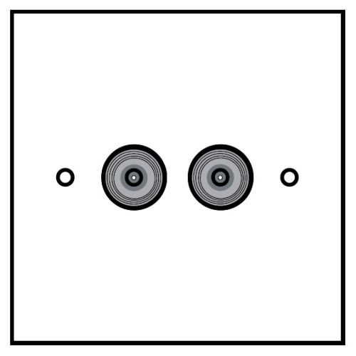 Twin Flush Satellite Plate