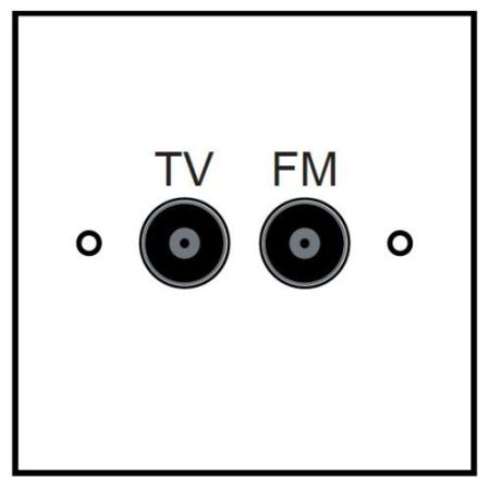 TV / Fm Flush Diplex Twin Plate