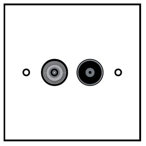 Satellite & Coax Flush Plate