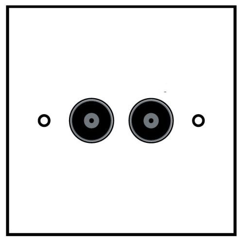 Twin Flush Coax Plate