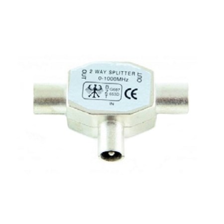 TV 2 Way Metal Splitter