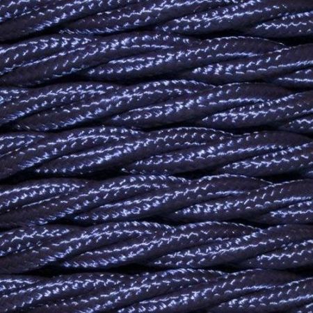 3 Core 0.75mm 3 Metre Blue Twisted Braided Cable