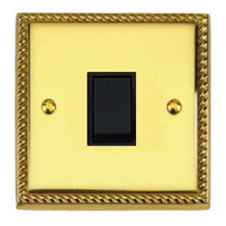 Roped Brass 10A Intermediate Switch (Black Ins)