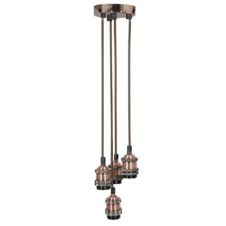 Quad ES Pendant Cord Set Antique Copper