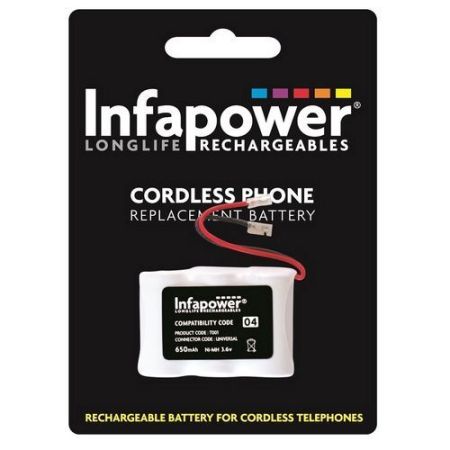 Infapower 3.6v 650mah 3x1/2 Aa Phone Batt 04h 86c