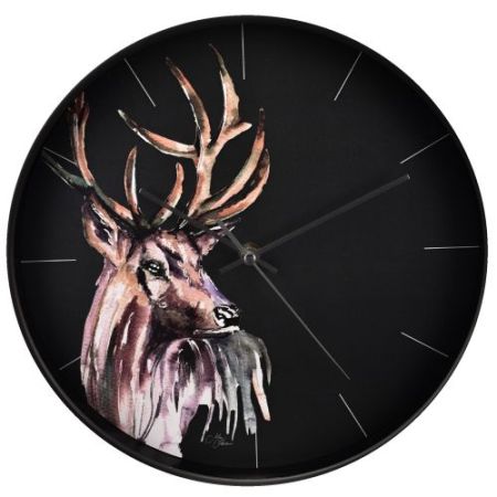 Hometime Round Wall Clock 30cm - Stag