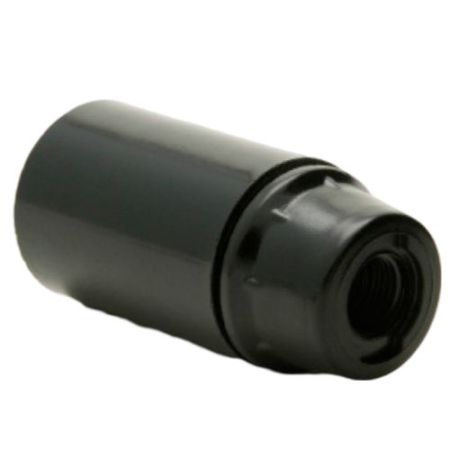 SES Black Plain Plastic Lampholder With 10mm Entry