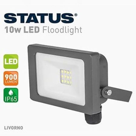 Status 10w=900lm LED Floodlight 6400k Black