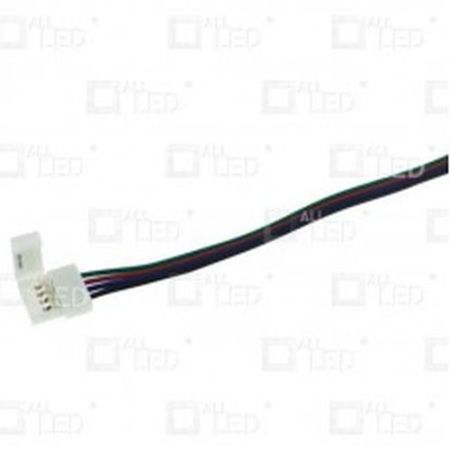 All LED P1 (80w@24v, 40w@12v Max) RGB 14.4w LED RGB Strip Live End Connector, IP20