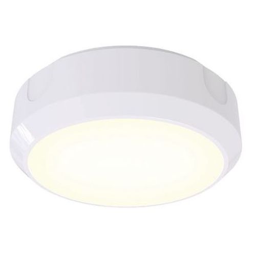 Ansell 14w CCT Delta Round LED White Base Bulkhead + Microwave Sensor