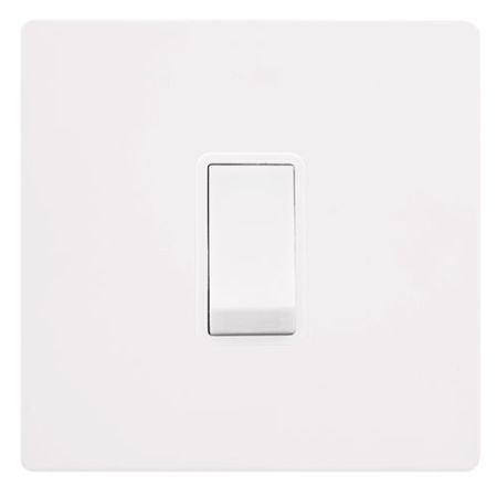 Click Definity Matt White 1 Gang 2 Way Switch