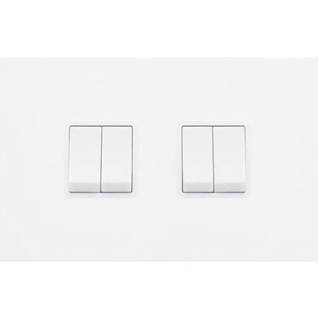 Click Definity Matt White 4 Gang 2 Way (Twin Plate) Switch