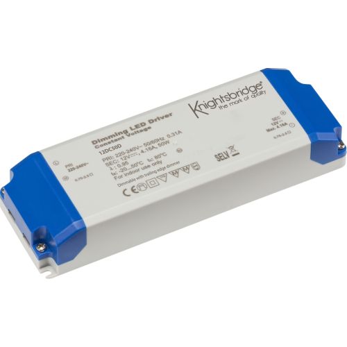 Knightsbridge IP20 12v 50w DC Dimmable LED Driver - Constant Voltage