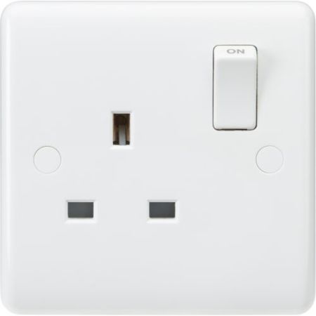Knightsbridge Curve 1G 13A Switched Socket