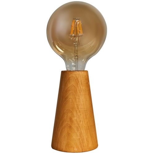 Minisun Juno Natural Wooden Cone Shaped Table Lamp