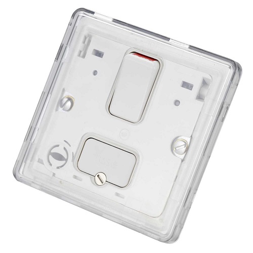 MK Mh4941whic Dimensions 13A DP Switched Fused Spur Module White