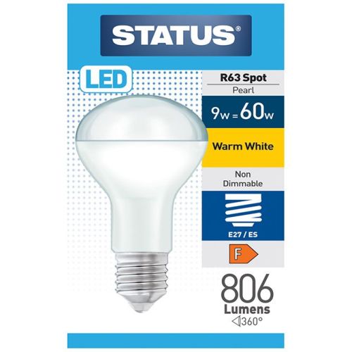 Status LED Refl. R64 9w=806l=60w ES W/W Pk10
