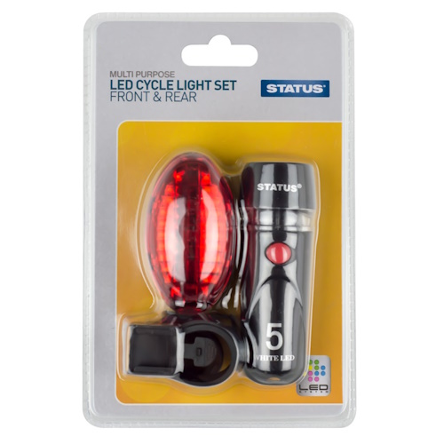 STATUS LED CYCLE LIGHTS - 5 WHITE FRONTS - 5 RED REARS