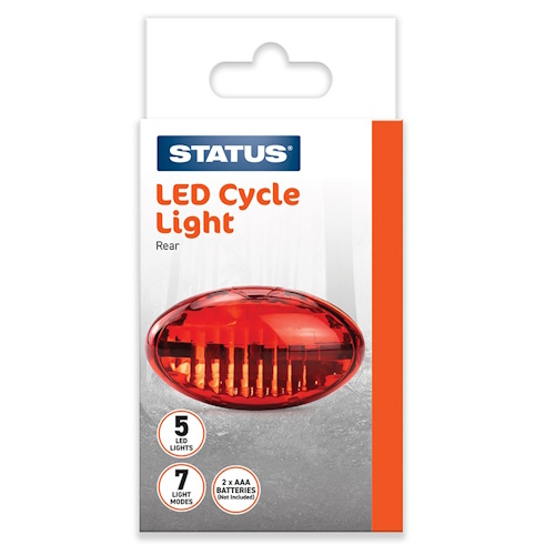 STATUS LED CYCLE LIGHT - 5 RED REAR LIGHTS IN A BOX