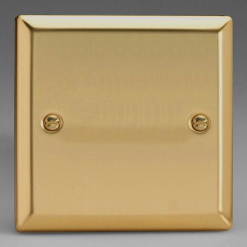 Varilight 1 Gang Blank Plate - Victorian Brass Xvsb