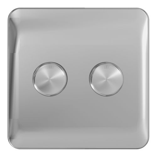 Schneider Lisse Screwless Polished Chrome 1G LED Dimmer
